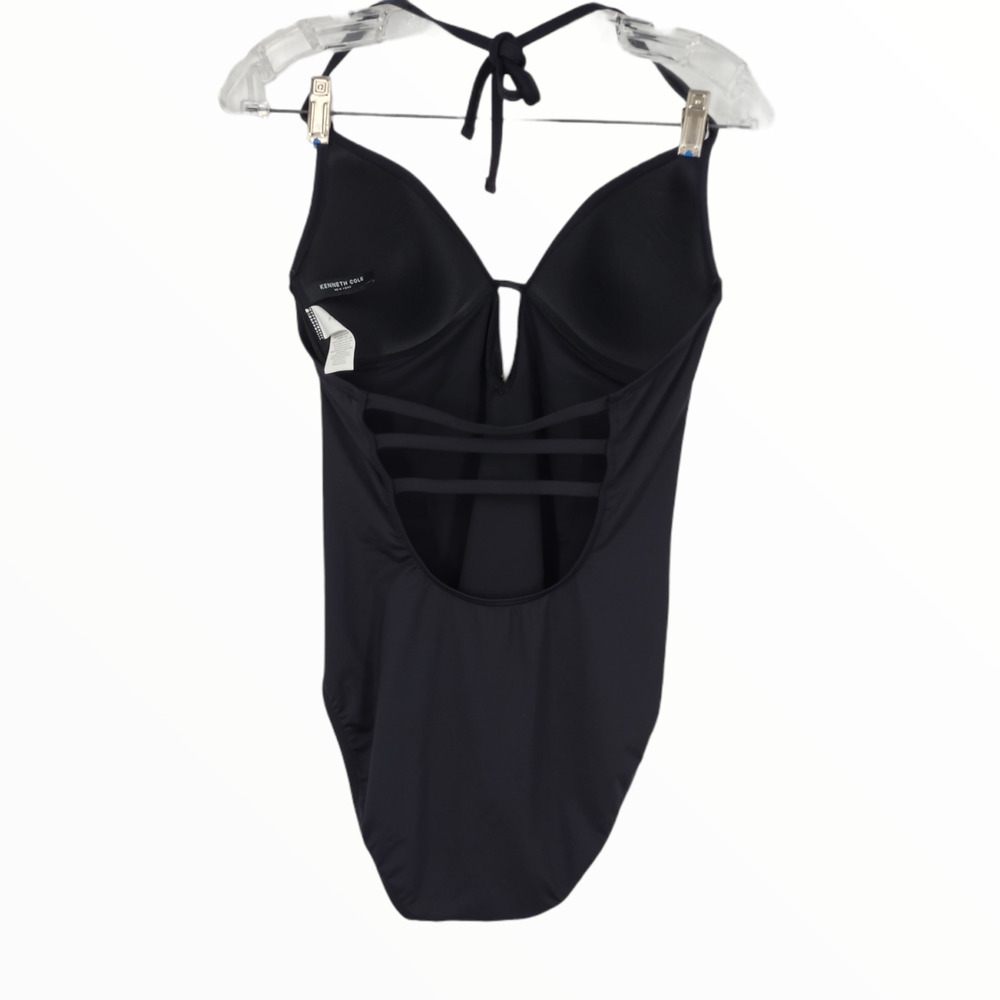 KENNETH COLE JUNGLE MIO BLACK 1PC STUDDED SWIMSUIT - Picture 3 of 7
